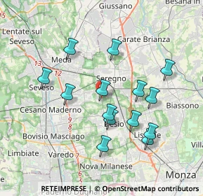 Mappa Via Borromeo Cardinale Federico, 20831 Seregno MB, Italia (3.48786)