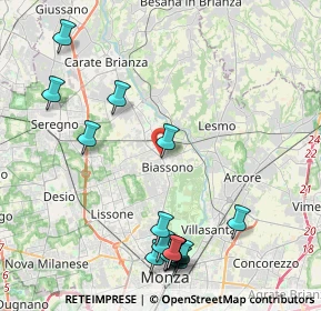 Mappa Via Milano, 20853 Biassono MB, Italia (5.03118)