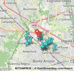 Mappa Via Donatori del Sangue, 21052 Busto Arsizio VA, Italia (1.43786)