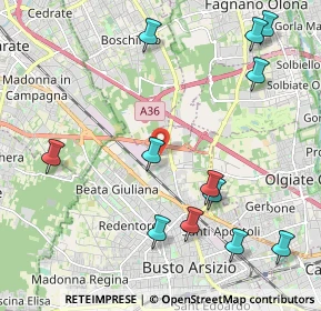 Mappa Via Donatori del Sangue, 21052 Busto Arsizio VA, Italia (2.50583)