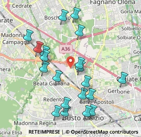 Mappa Via Donatori del Sangue, 21052 Busto Arsizio VA, Italia (2.0535)