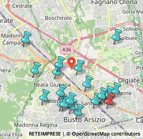 Mappa Via Donatori del Sangue, 21052 Busto Arsizio VA, Italia (2.15)