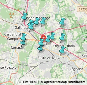 Mappa Via Donatori del Sangue, 21052 Busto Arsizio VA, Italia (2.96571)