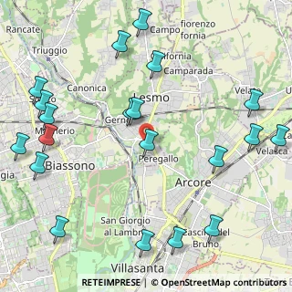 Mappa Via Camillo Benso Conte di Cavour, 20855 Lesmo MB, Italia (2.7845)