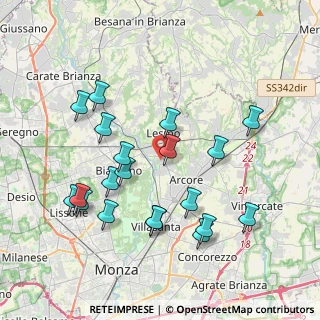 Mappa Via Camillo Benso Conte di Cavour, 20855 Lesmo MB, Italia (3.986)