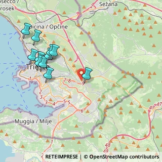 Mappa Strada per Longera, 34149 Trieste TS, Italia (4.47364)