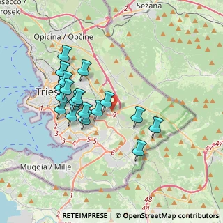 Mappa Strada per Longera, 34149 Trieste TS, Italia (3.41421)