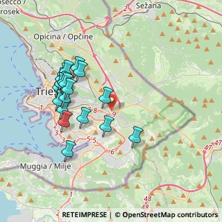 Mappa Strada per Longera, 34149 Trieste TS, Italia (3.764)