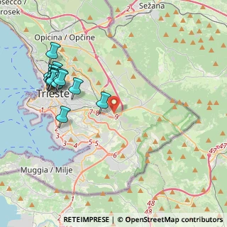 Mappa Strada per Longera, 34149 Trieste TS, Italia (4.66067)
