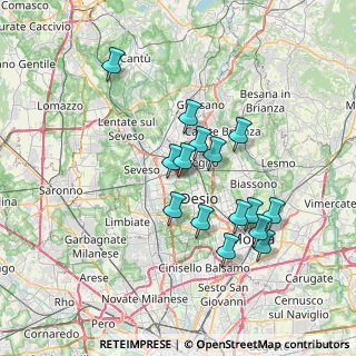 Mappa Via Don Siro Pavoni, 20811 Cesano Maderno MB, Italia (6.38533)
