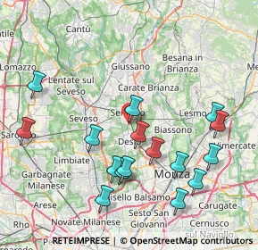 Mappa Piazzale Olimpico Aldo Boffi, 20831 Seregno MB, Italia (8.50813)