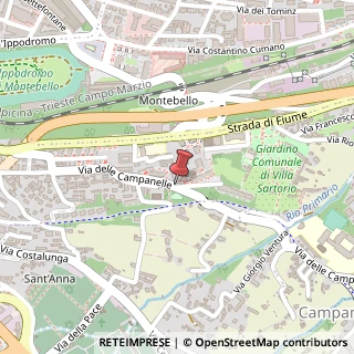 Mappa Via delle Campanelle,  197, 34149 Trieste, Trieste (Friuli-Venezia Giulia)