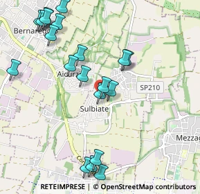 Mappa Via Achille Grandi, 20884 Sulbiate MB, Italia (1.155)