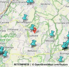 Mappa Via Achille Grandi, 20884 Sulbiate MB, Italia (3.358)