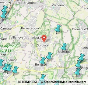 Mappa Via Achille Grandi, 20884 Sulbiate MB, Italia (3.6745)