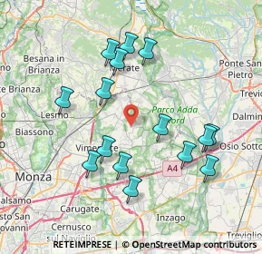 Mappa Via Achille Grandi, 20884 Sulbiate MB, Italia (7.45733)