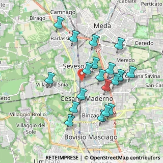 Mappa Via Liberazione, 20811 Cesano Maderno MB, Italia (1.817)