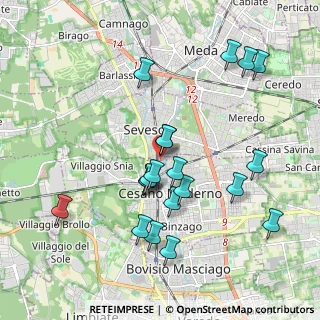 Mappa Via Liberazione, 20811 Cesano Maderno MB, Italia (1.9345)