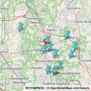 Mappa Via Liberazione, 20811 Cesano Maderno MB, Italia (4.06667)
