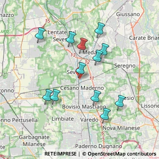 Mappa Via Liberazione, 20811 Cesano Maderno MB, Italia (3.77167)