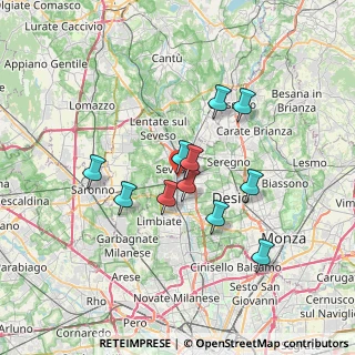 Mappa Via Liberazione, 20811 Cesano Maderno MB, Italia (5.70818)