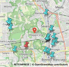 Mappa Via Magenta, 20031 Cesano Maderno MB, Italia (2.36111)