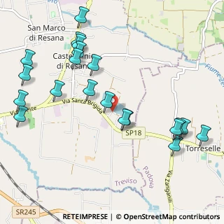 Mappa Via Santa Brigida, 31023 Resana TV, Italia (1.223)