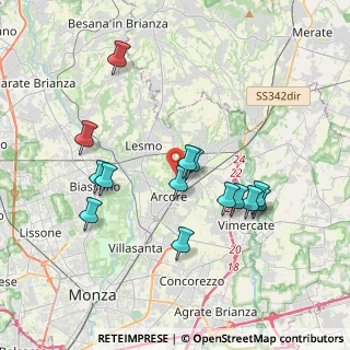 Mappa Via Lombardia, 20862 Arcore MB, Italia (3.53071)