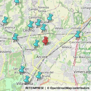 Mappa Via Lombardia, 20862 Arcore MB, Italia (2.66692)