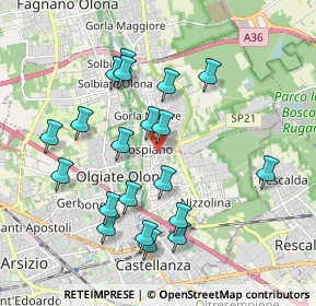 Mappa Via Isonzo, 21055 Gorla Minore VA, Italia (1.905)