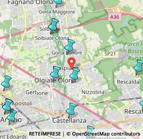 Mappa Via Isonzo, 21055 Gorla Minore VA, Italia (3.09667)