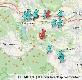 Mappa Via della Nombarda, 10090 Reano TO, Italia (4.03733)