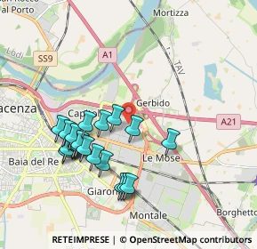 Mappa Via Paolo Belizzi, 29122 Piacenza PC, Italia (1.8325)