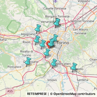 Mappa Strada del Barocchio, 10095 Torino TO, Italia (5.50333)