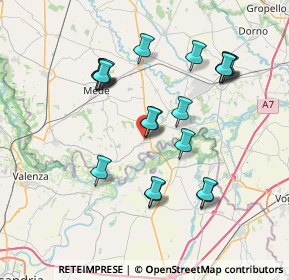 Mappa Via Roma, 27037 Pieve del Cairo PV, Italia (7.237)