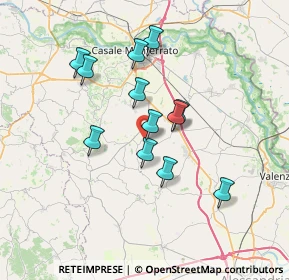 Mappa Via Don Ugo Garoglio, 15030 Conzano AL, Italia (5.96667)