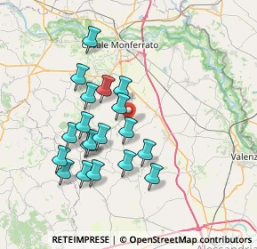 Mappa Via Don Ugo Garoglio, 15030 Conzano AL, Italia (6.74211)