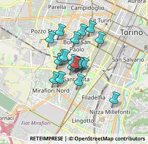 Mappa Via Monfalcone, 10100 Torino TO, Italia (1.07421)