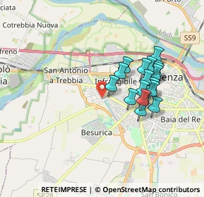 Mappa Via Jacopino Reggi, 29122 Piacenza PC, Italia (1.57059)