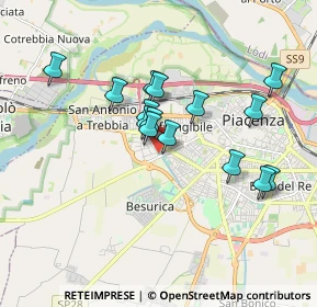 Mappa Via Jacopino Reggi, 29122 Piacenza PC, Italia (1.528)