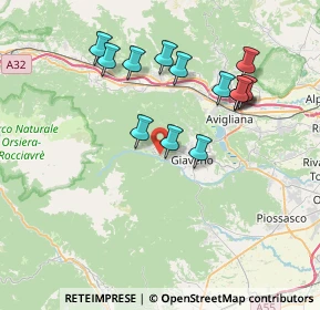 Mappa SP 192, 10094 Giaveno TO, Italia (7.25)