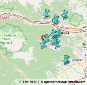 Mappa SP 192, 10094 Giaveno TO, Italia (6.22417)