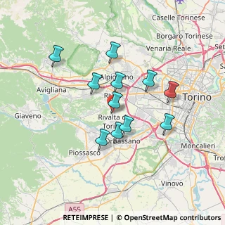 Mappa Via Rivoli, 10098 Rivoli TO, Italia (5.89273)