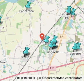 Mappa Lungavilla, 27053 Lungavilla PV, Italia (2.5525)