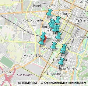 Mappa Via Mombarcaro, 10100 Torino TO, Italia (1.40385)