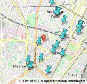Mappa Via Mombarcaro, 10100 Torino TO, Italia (1.2055)