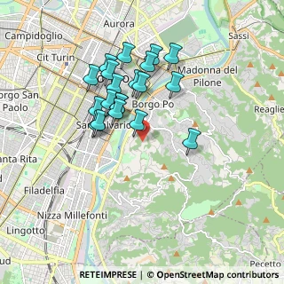 Mappa Viale Settimio Severo, 10133 Torino TO, Italia (1.574)