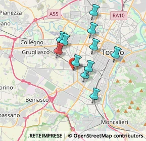 Mappa Via Guido Reni, 10136 Torino TO, Italia (2.88455)