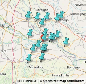 Mappa Via Mirandolese, 46036 Revere MN, Italia (11.35211)