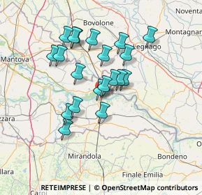 Mappa Via Mirandolese, 46036 Revere MN, Italia (11.8915)